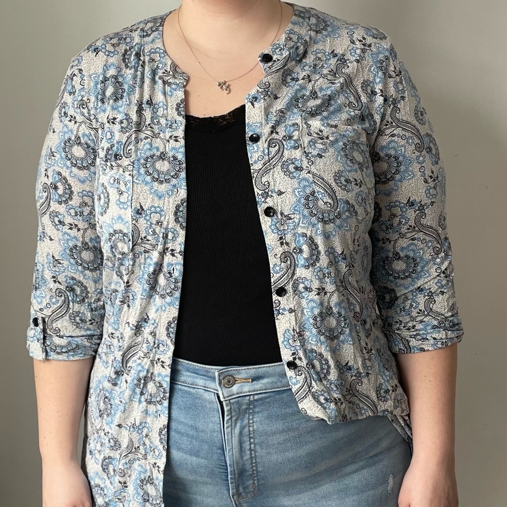 Cynthia Rowley button down tunic - Picture 3 of 5